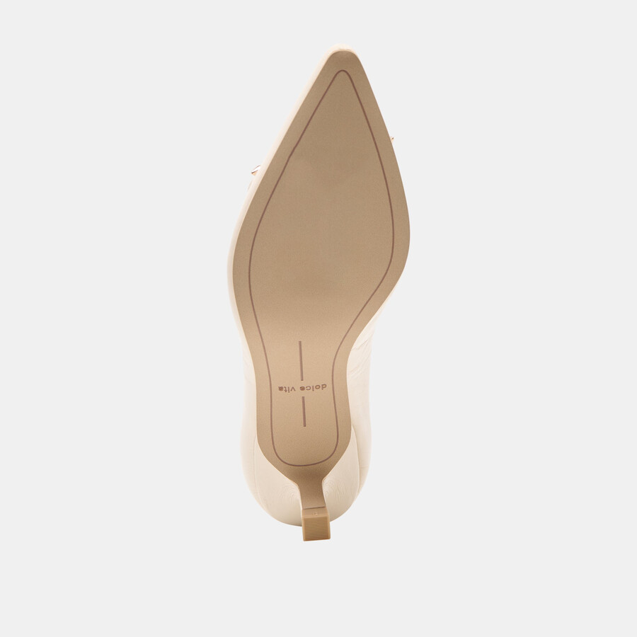clarie heels bone crinkle in pelle verniciata