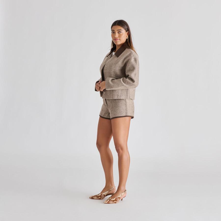 alenna heels brown snake vitello hair
