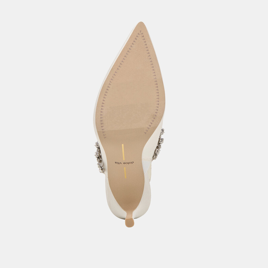 tacchi keli crystal in raso bianco