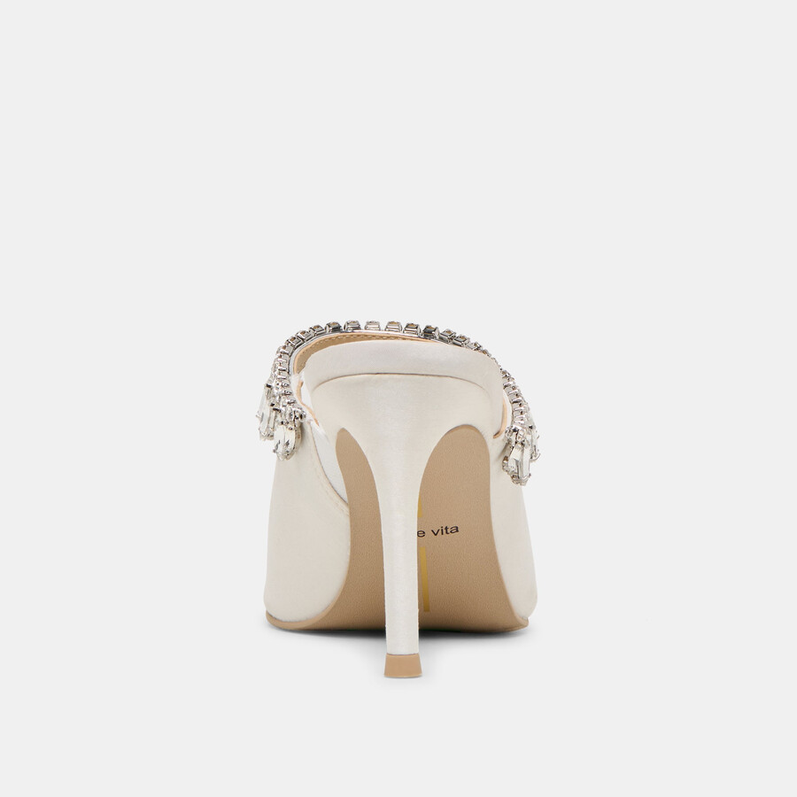 tacchi keli crystal in raso bianco