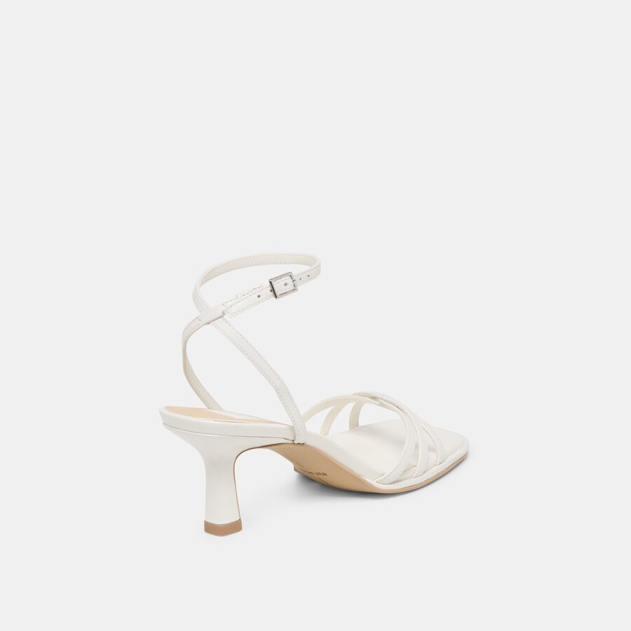 manji heels vera pelle bianca