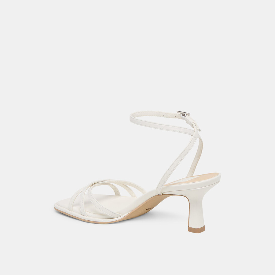 manji heels vera pelle bianca