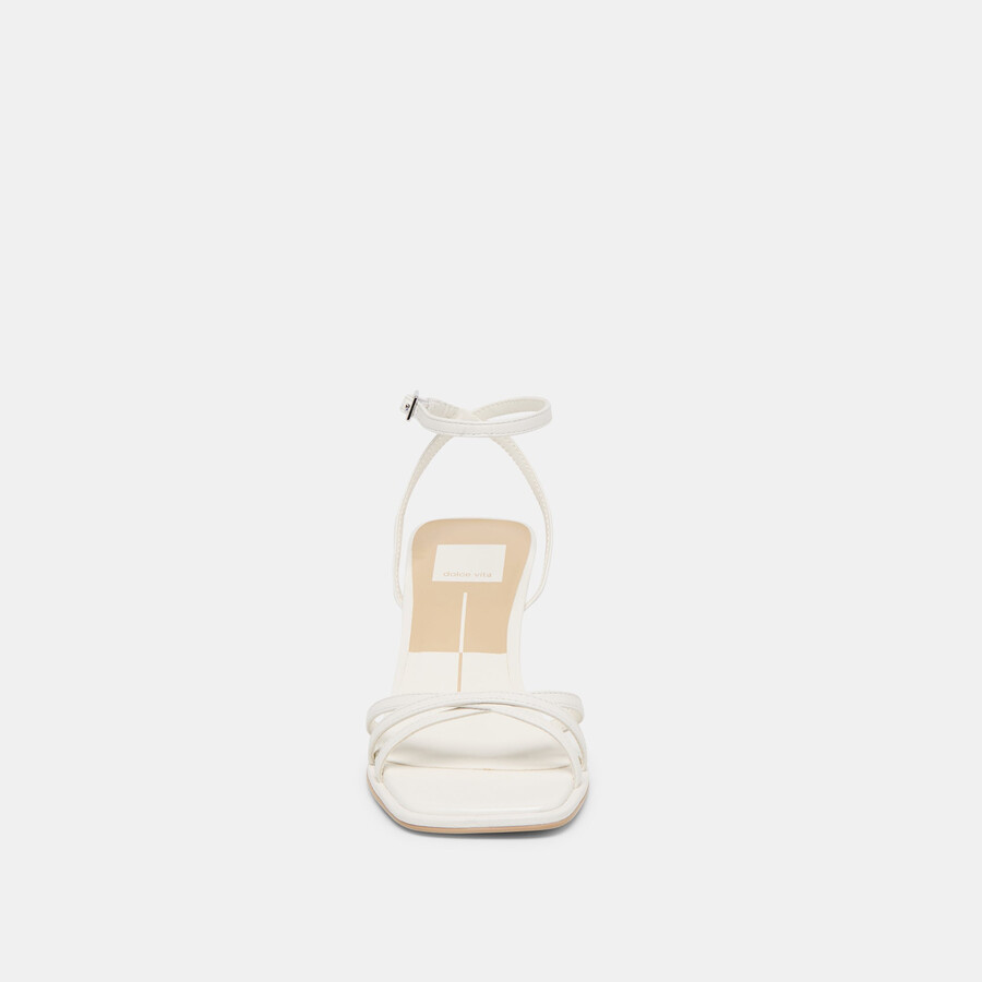 manji heels vera pelle bianca