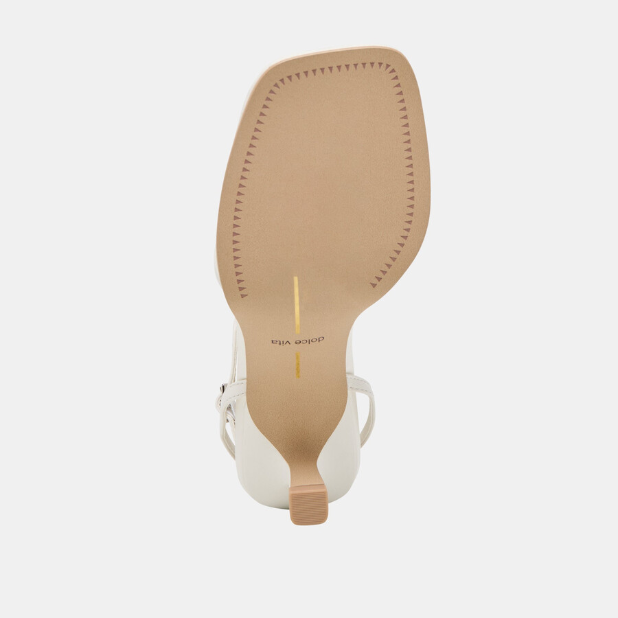 manji heels vera pelle bianca