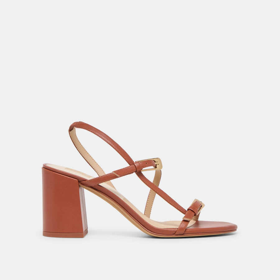 tacchi faye in pelle color cognac