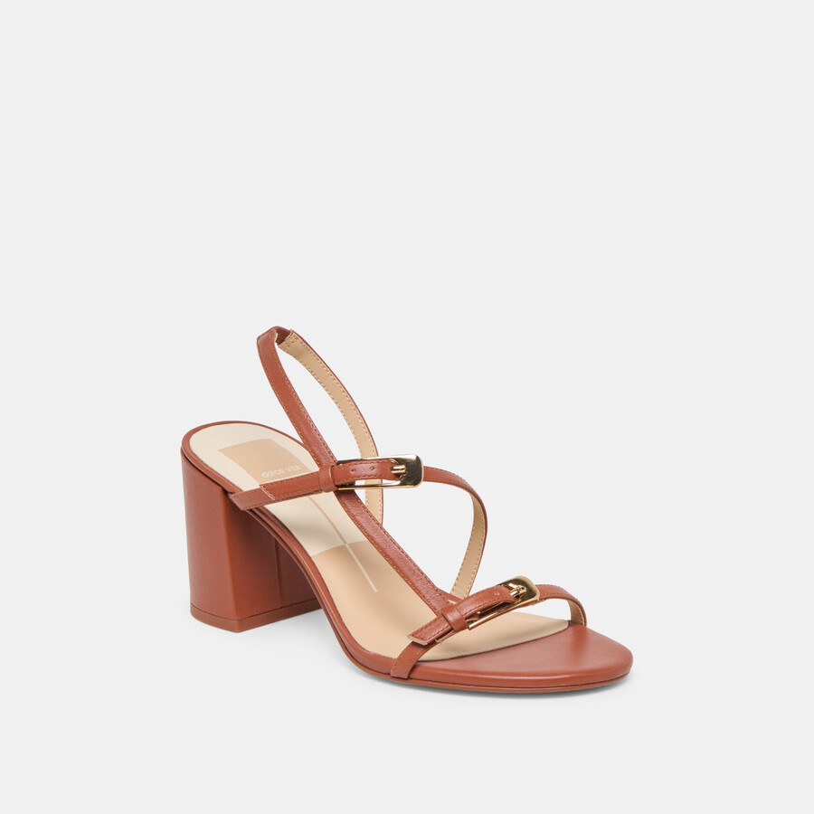 tacchi faye in pelle color cognac