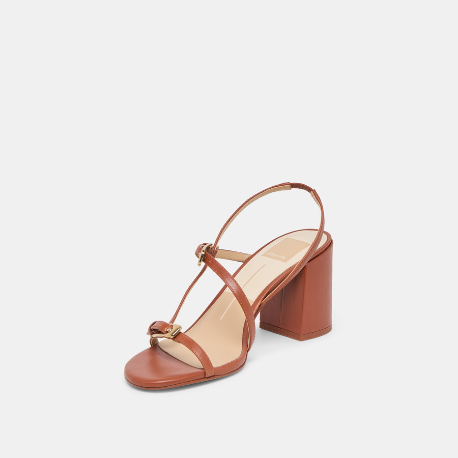 tacchi faye in pelle color cognac