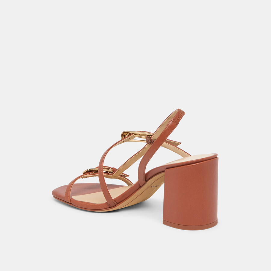 tacchi faye in pelle color cognac