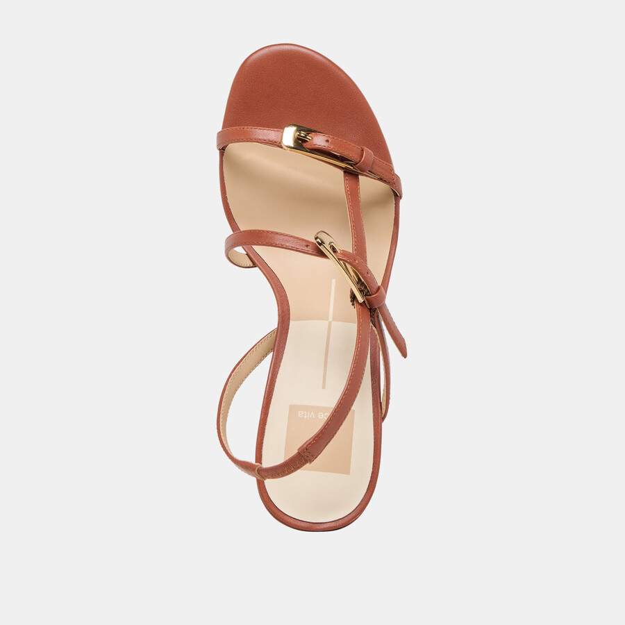 tacchi faye in pelle color cognac