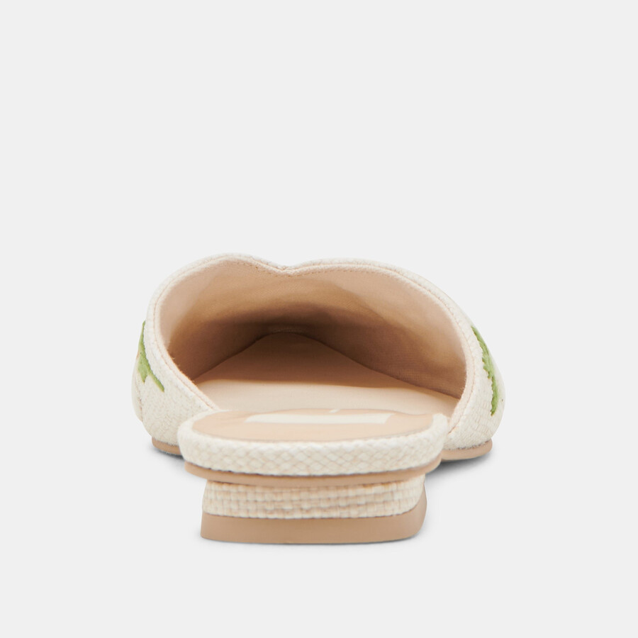 elm flats rafia floreale bianca