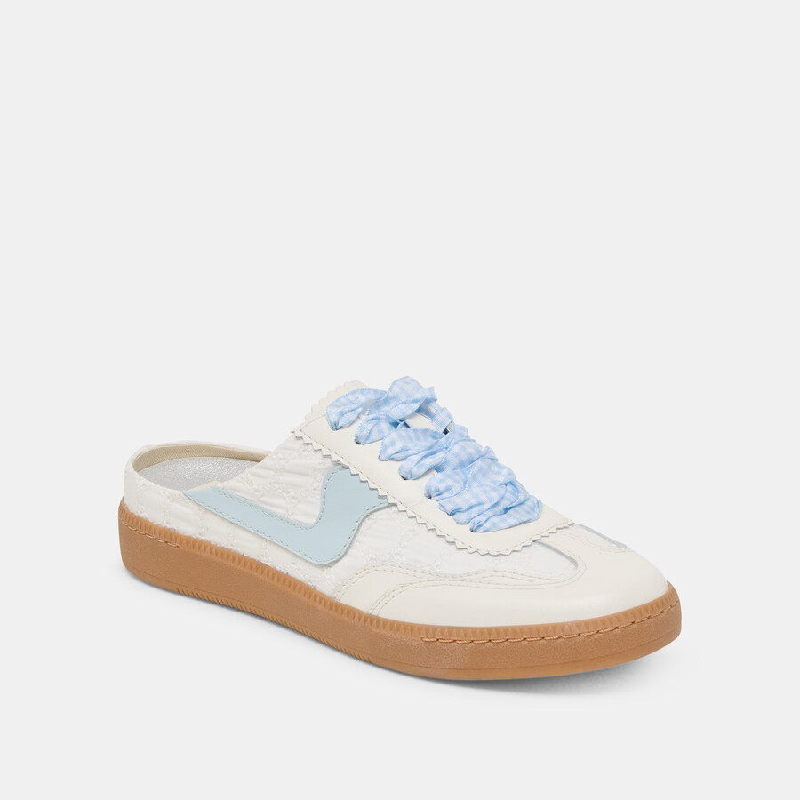 avviso slide sneakers bianco blu occhiello