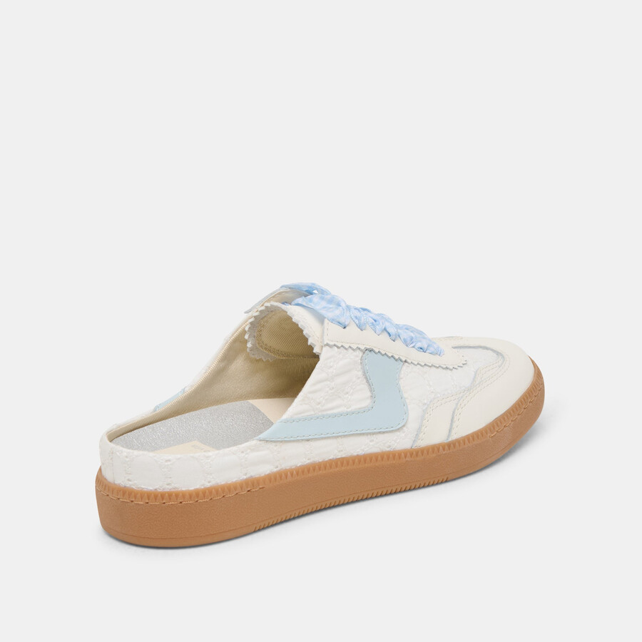 avviso slide sneakers bianco blu occhiello