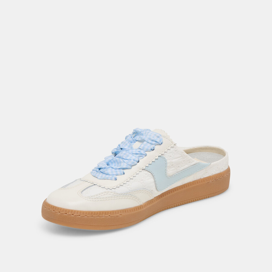 avviso slide sneakers bianco blu occhiello