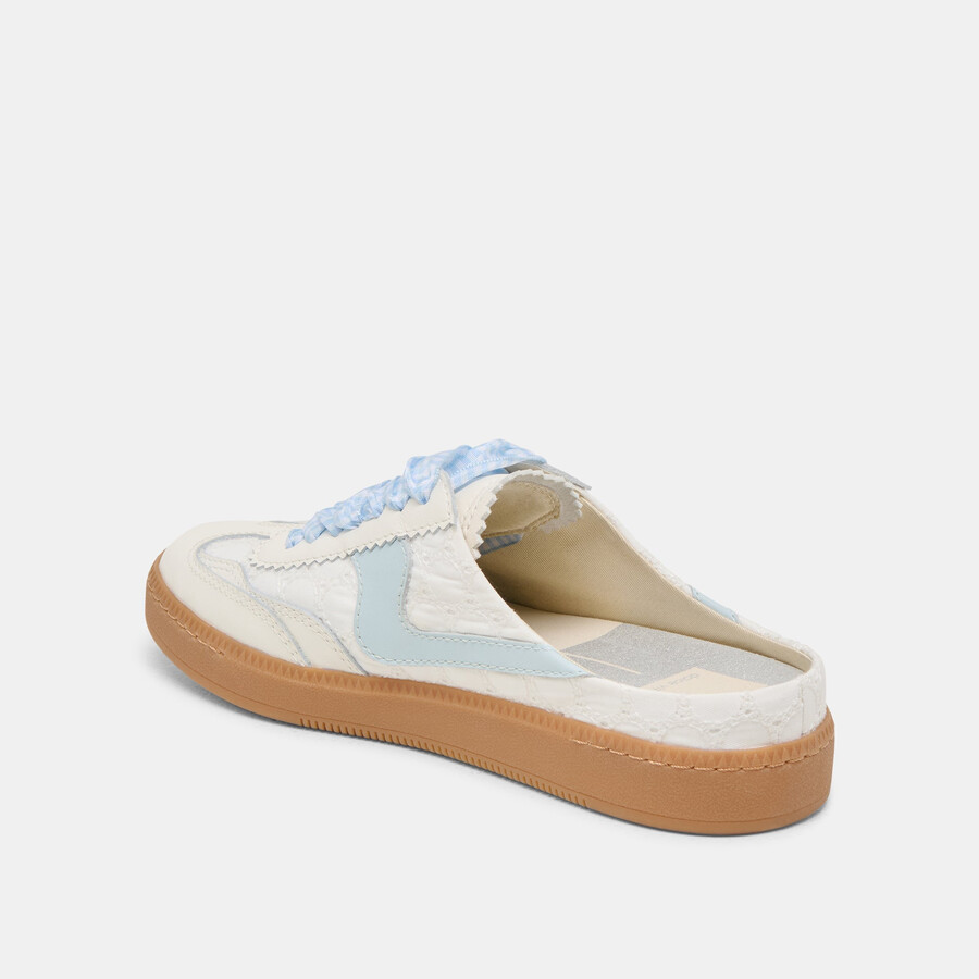 avviso slide sneakers bianco blu occhiello
