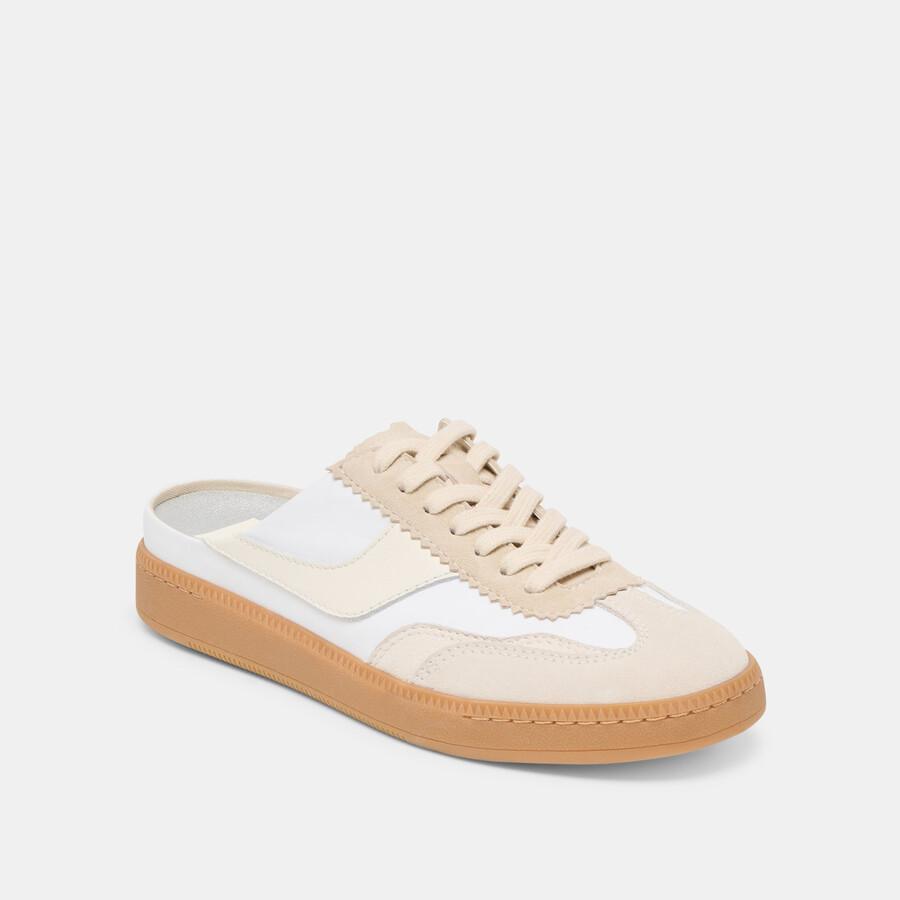 avviso slide sneakers avorio multi suede