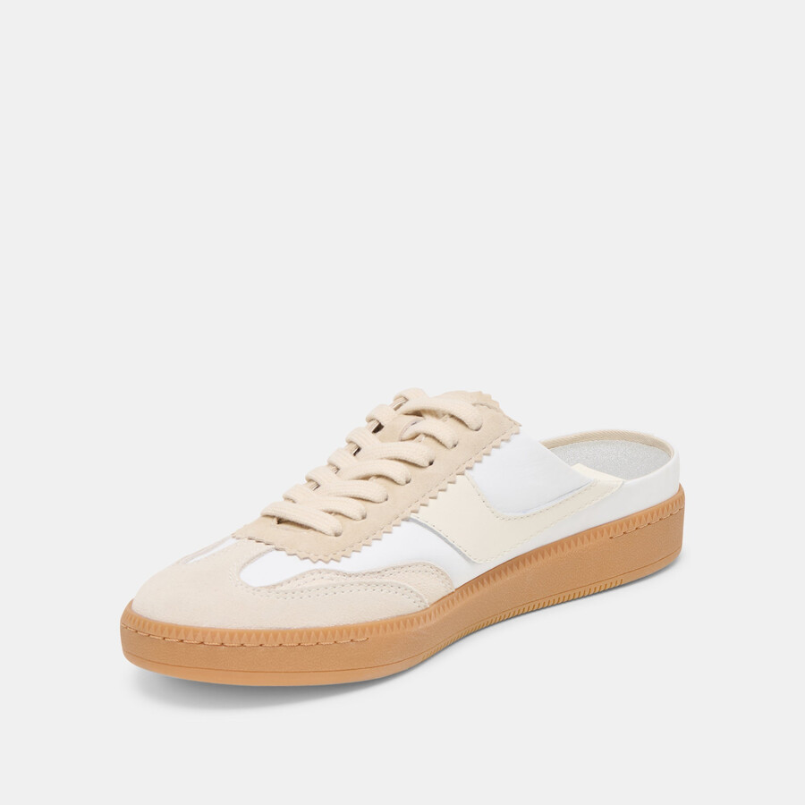 avviso slide sneakers avorio multi suede