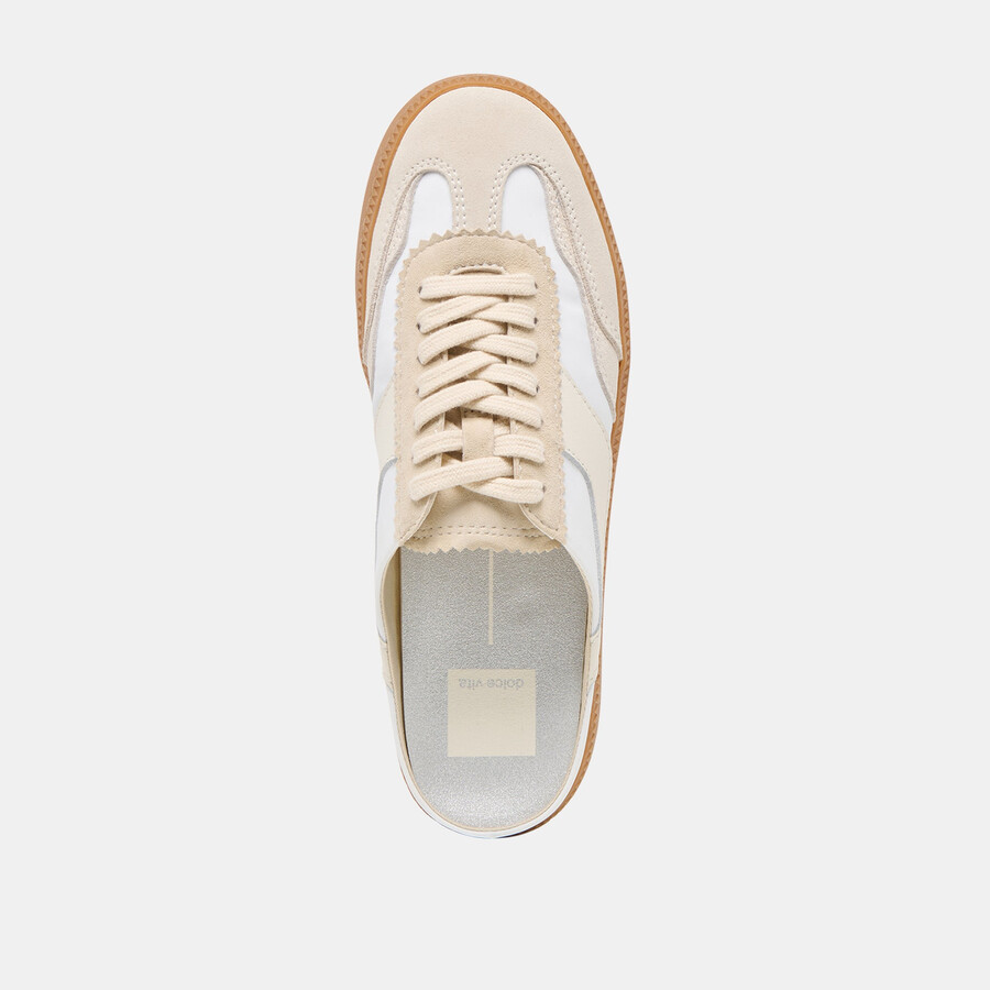 avviso slide sneakers avorio multi suede
