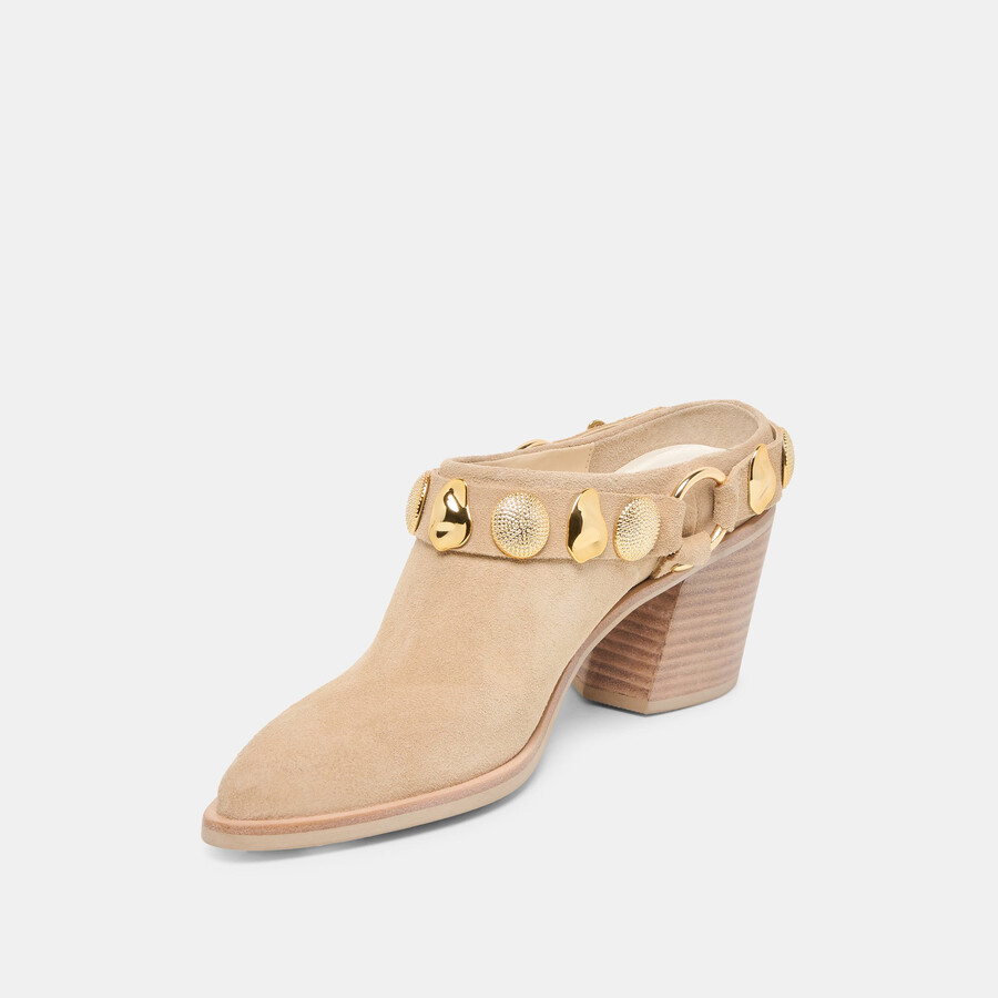 tacchi kanyon in pelle scamosciata dune