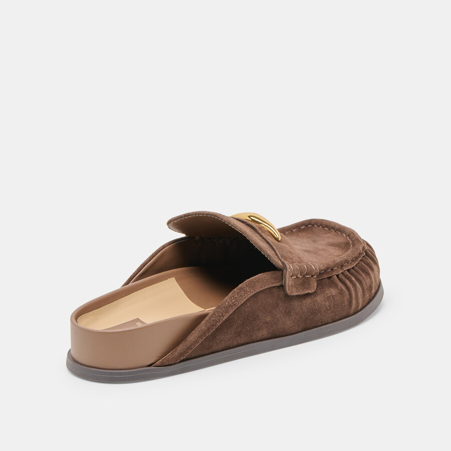 jodero flats dk brown suede