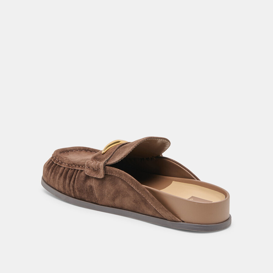 jodero flats dk brown suede