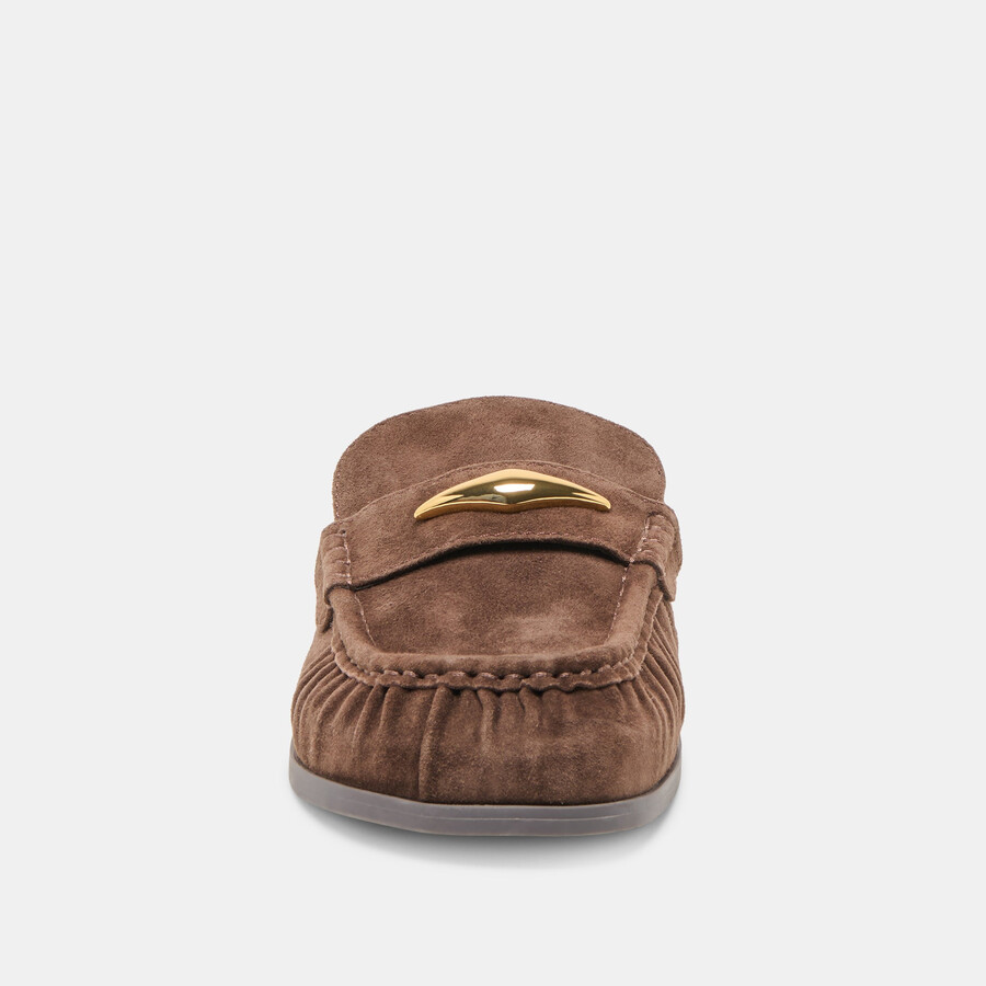 jodero flats dk brown suede