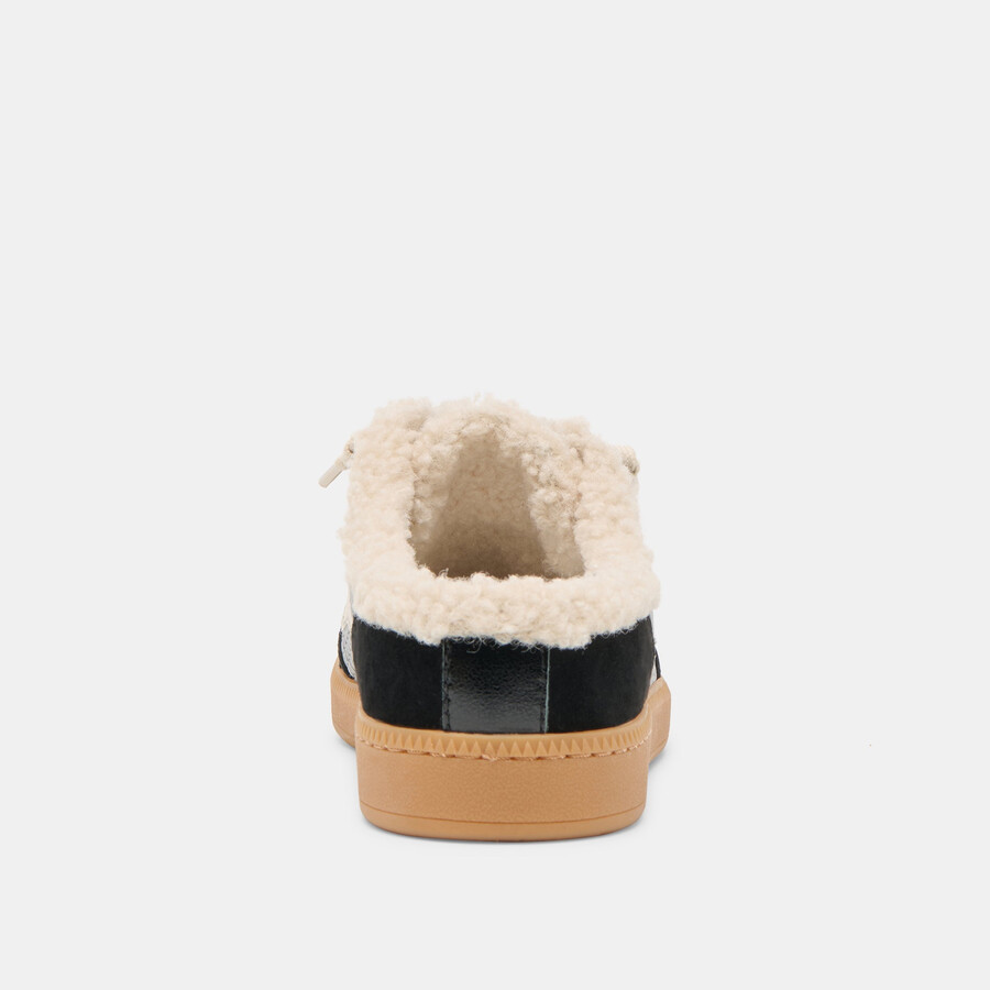 notice slide plush sneakers in pelle intrecciata nera