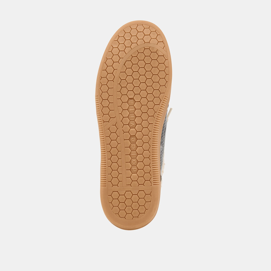 notice slide plush sneakers in pelle intrecciata nera