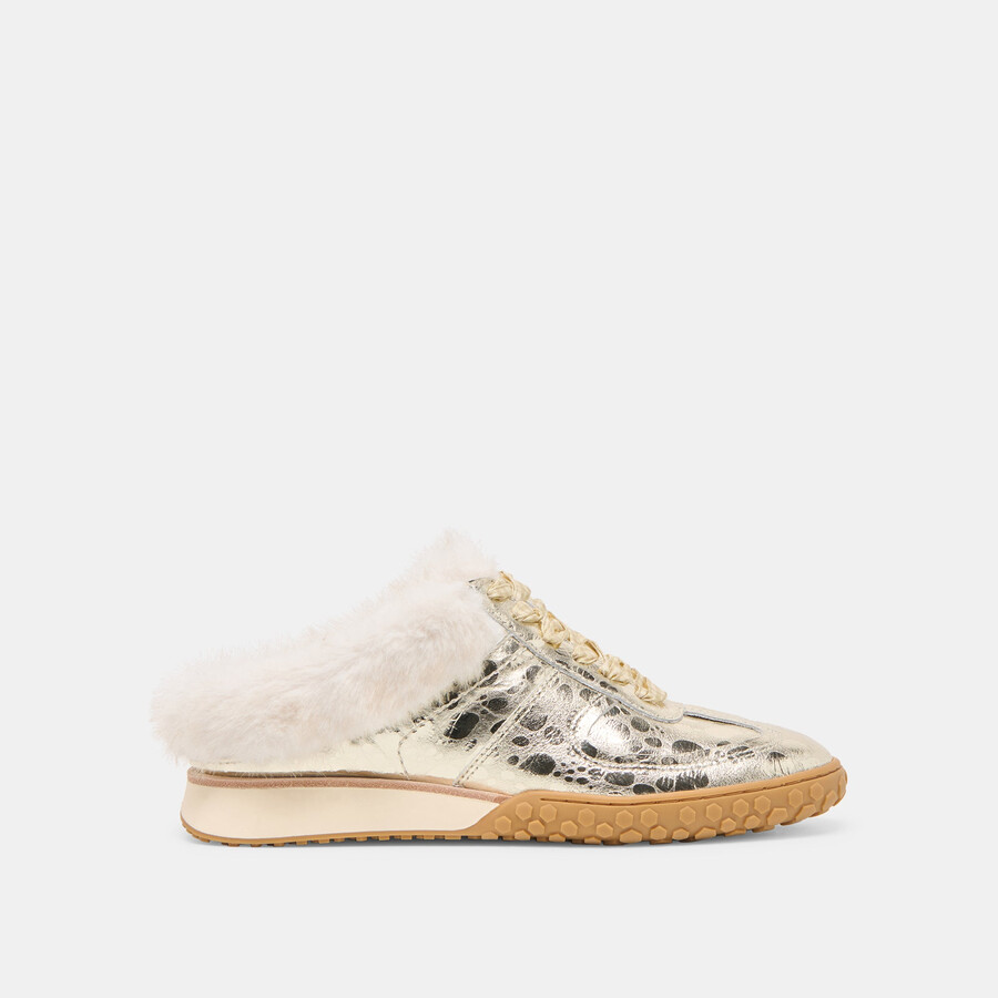 sneakers izzey plush in pelle platino