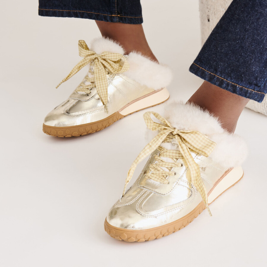 sneakers izzey plush in pelle platino
