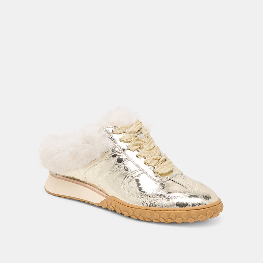 sneakers izzey plush in pelle platino