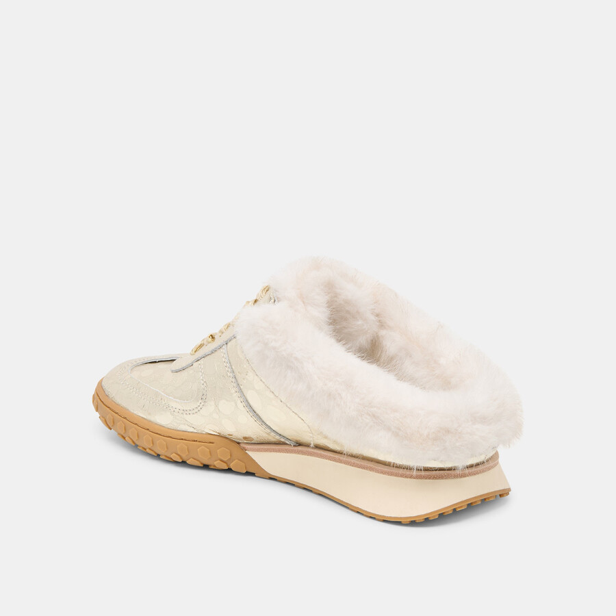 sneakers izzey plush in pelle platino