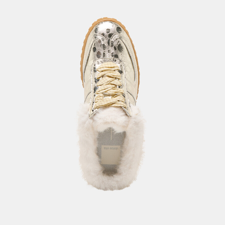 sneakers izzey plush in pelle platino