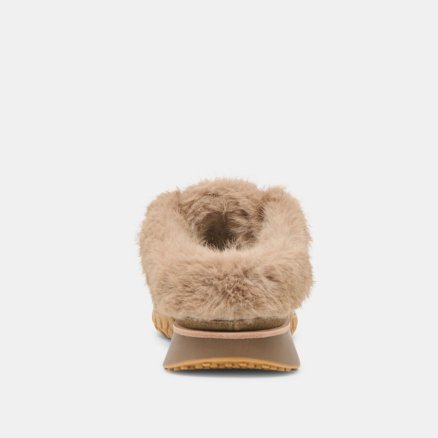 sneakers izzey plush in pelle scamosciata oliva