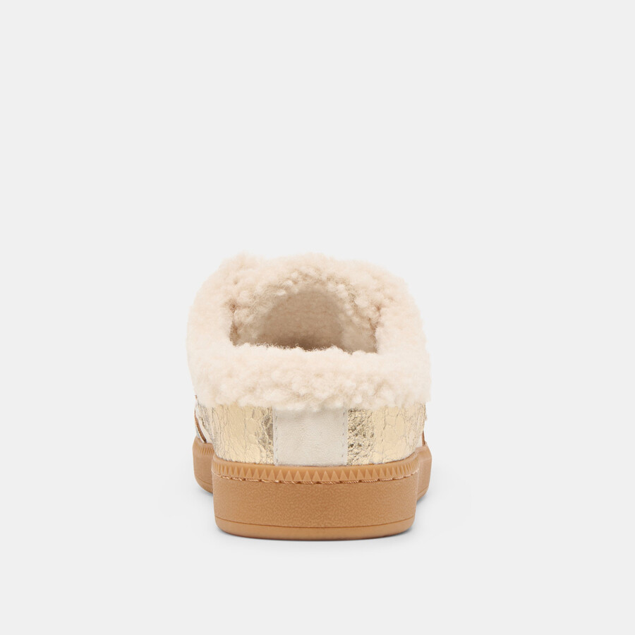 avviso slide peluche argento oro pelle scamosciata