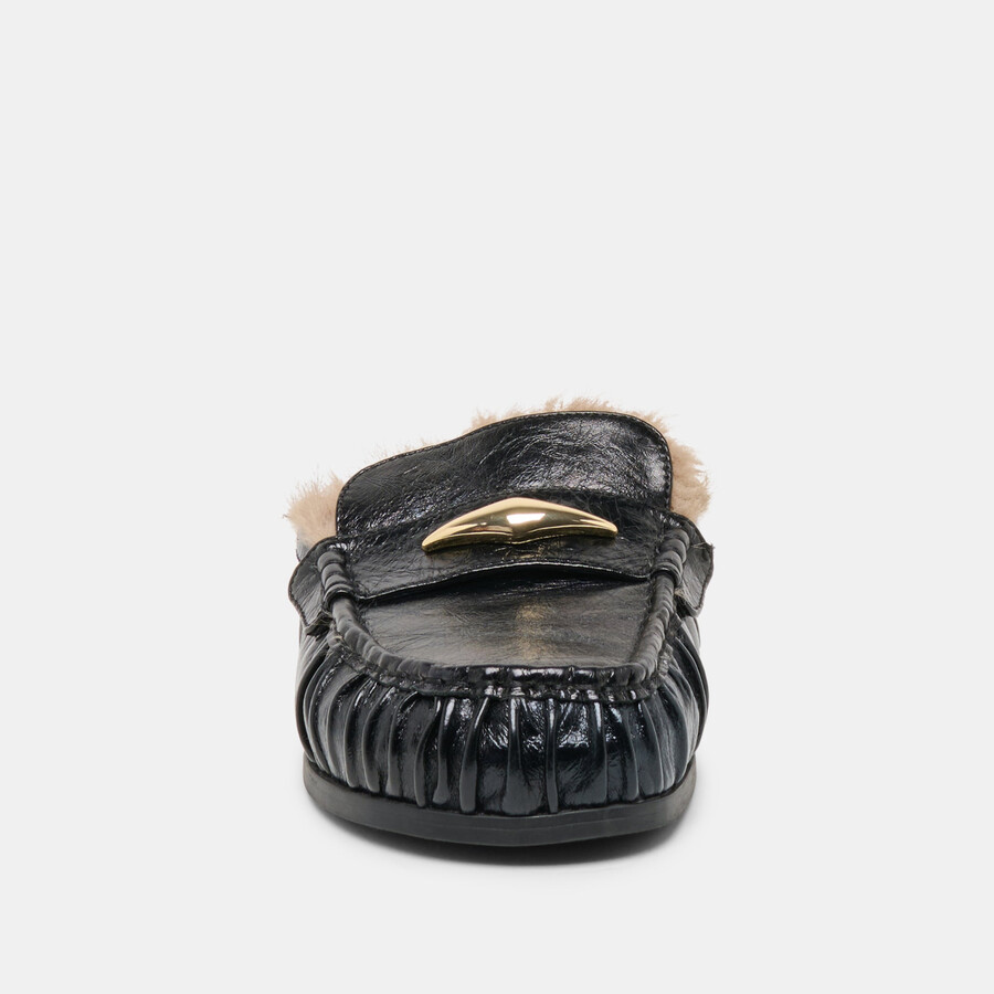 jodero plush ballerine in pelle nera