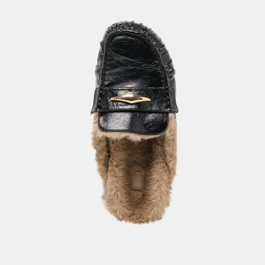 jodero plush ballerine in pelle nera