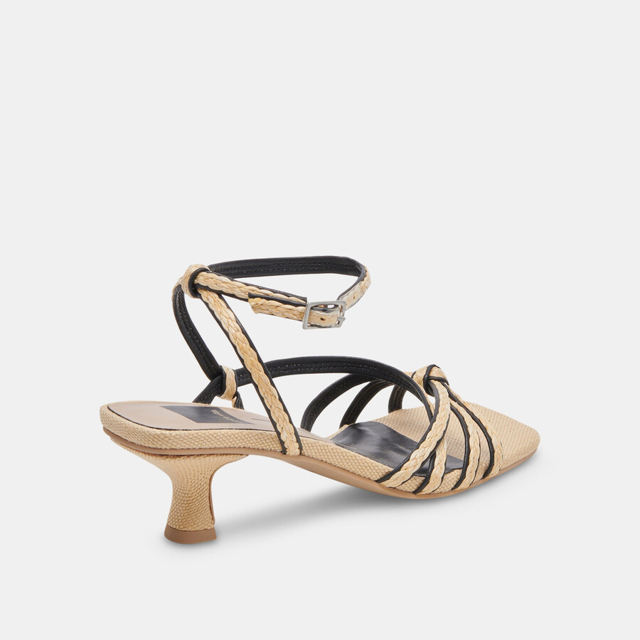 bev braid tacco largo nero iuta naturale