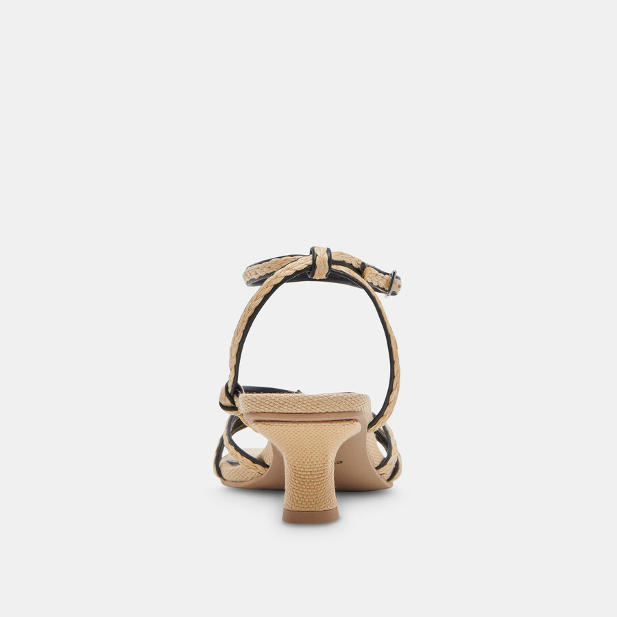 bev braid tacco largo nero iuta naturale
