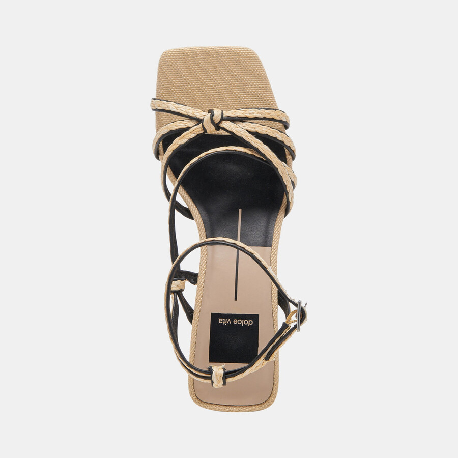 bev braid tacco largo nero iuta naturale