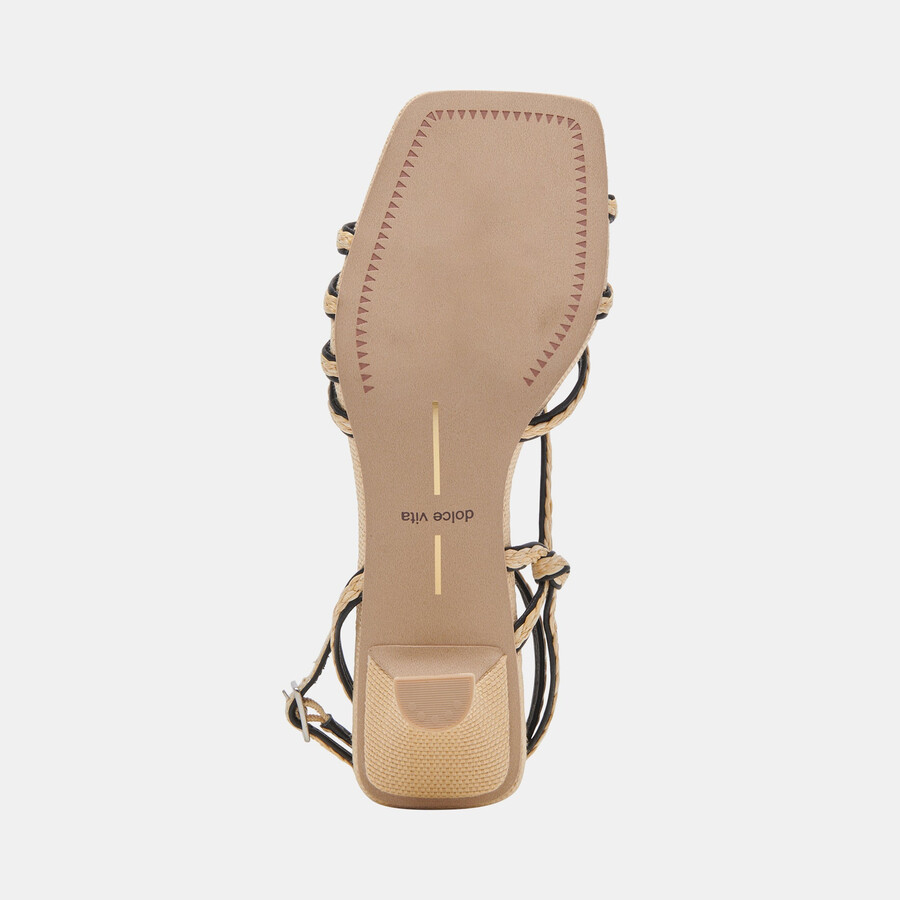 bev braid tacco largo nero iuta naturale