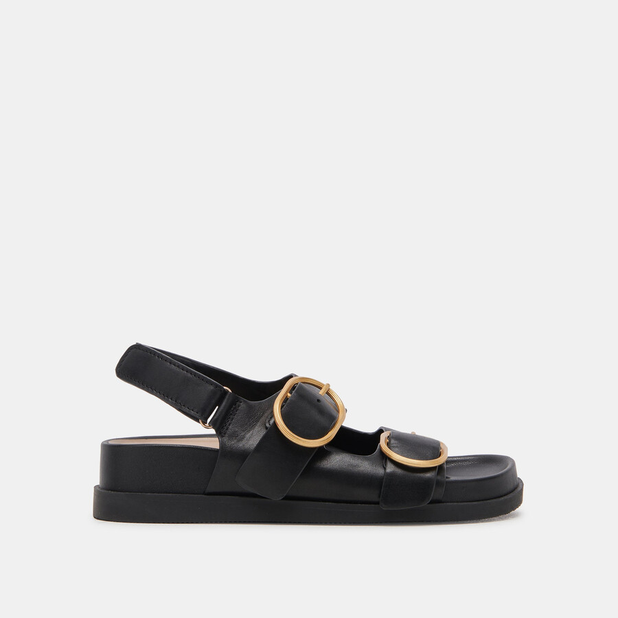 sandali starla in pelle nera