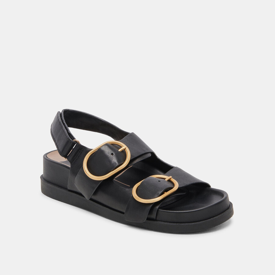 sandali starla in pelle nera