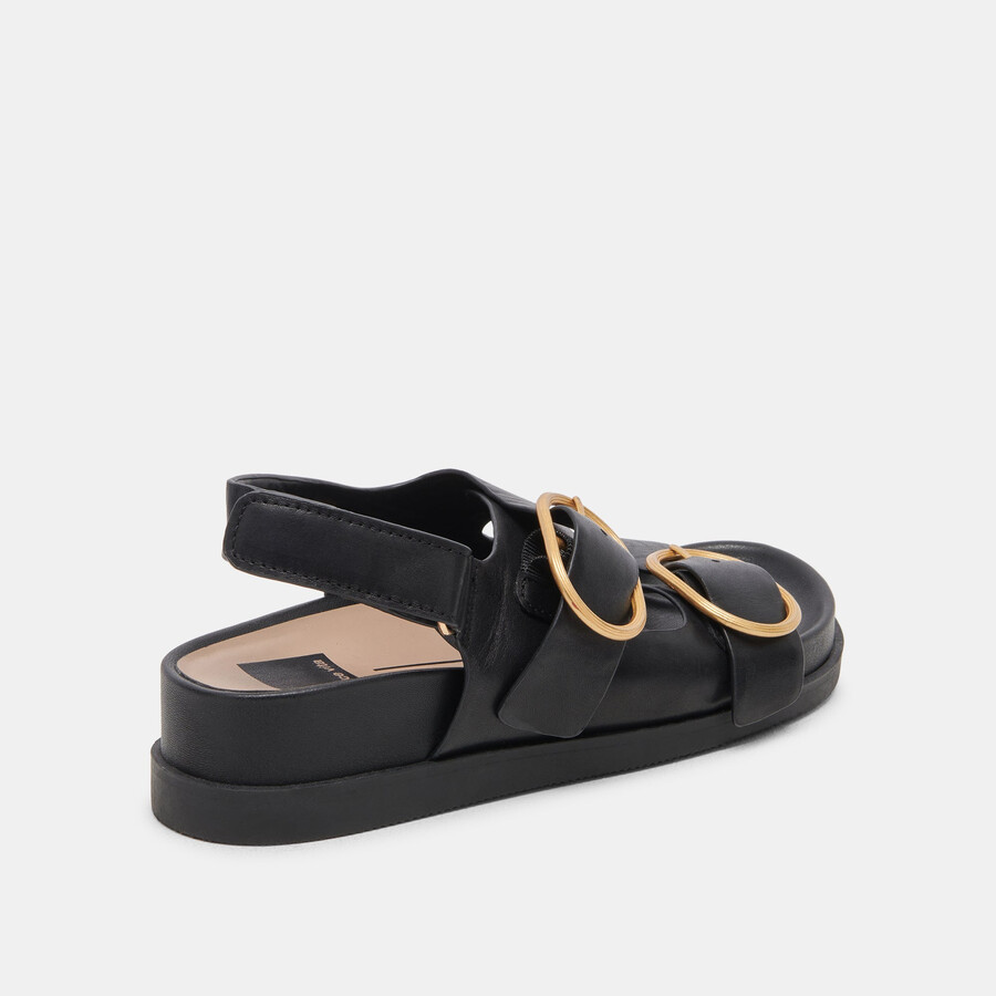sandali starla in pelle nera