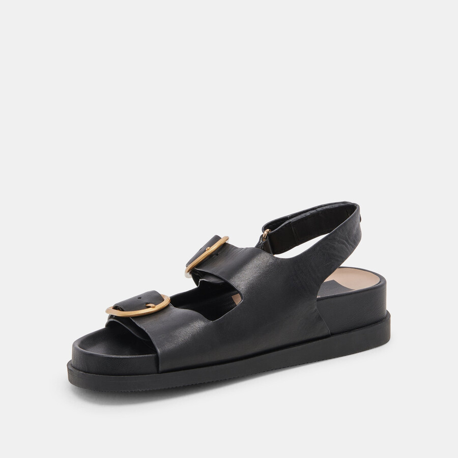 sandali starla in pelle nera