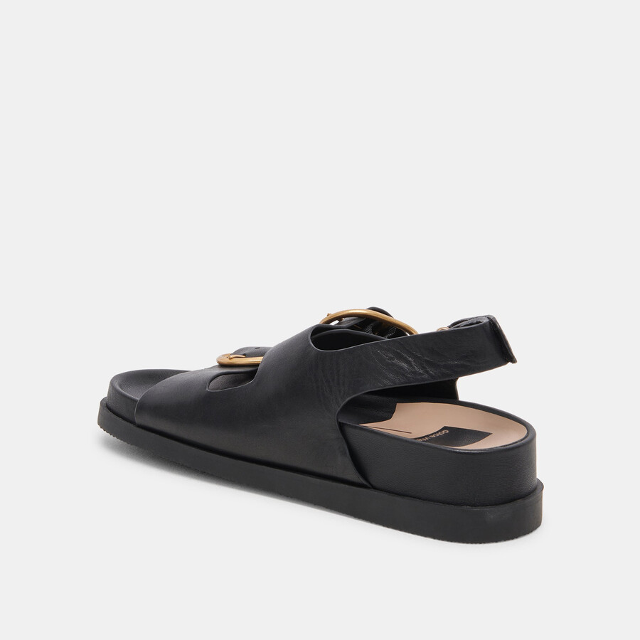 sandali starla in pelle nera