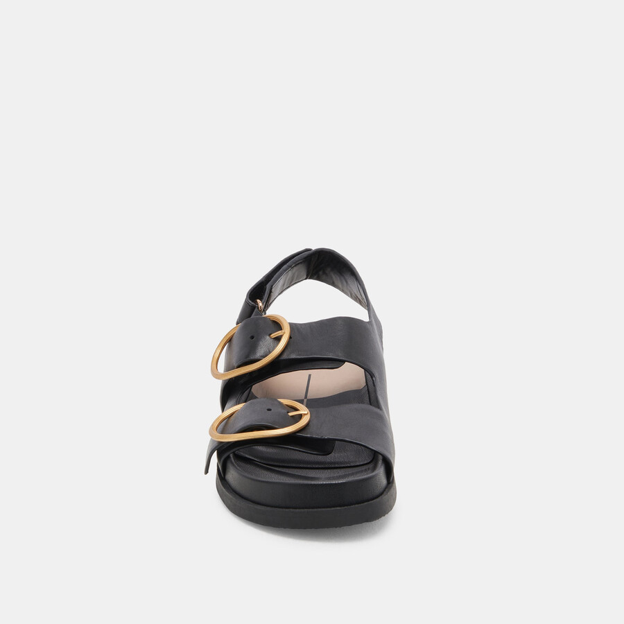 sandali starla in pelle nera