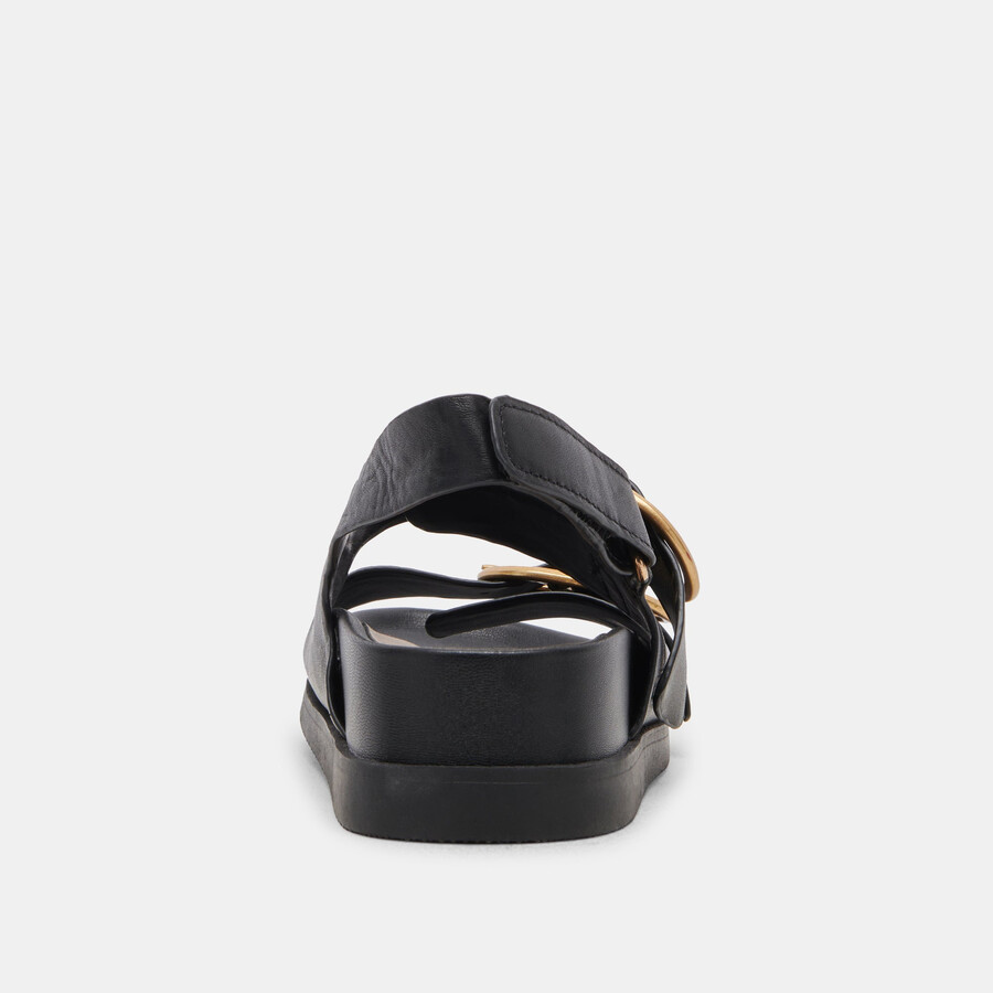 sandali starla in pelle nera