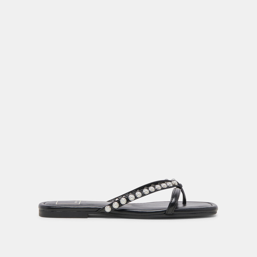 sandali lucca pearl perle nere