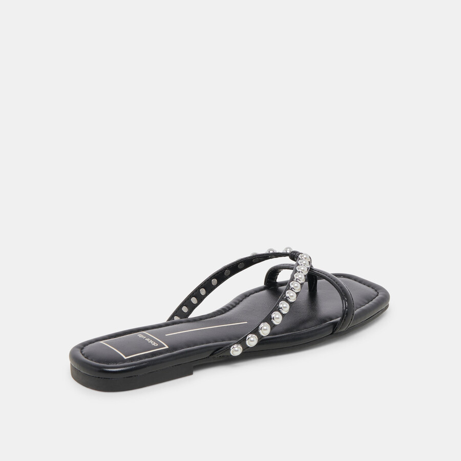 sandali lucca pearl perle nere