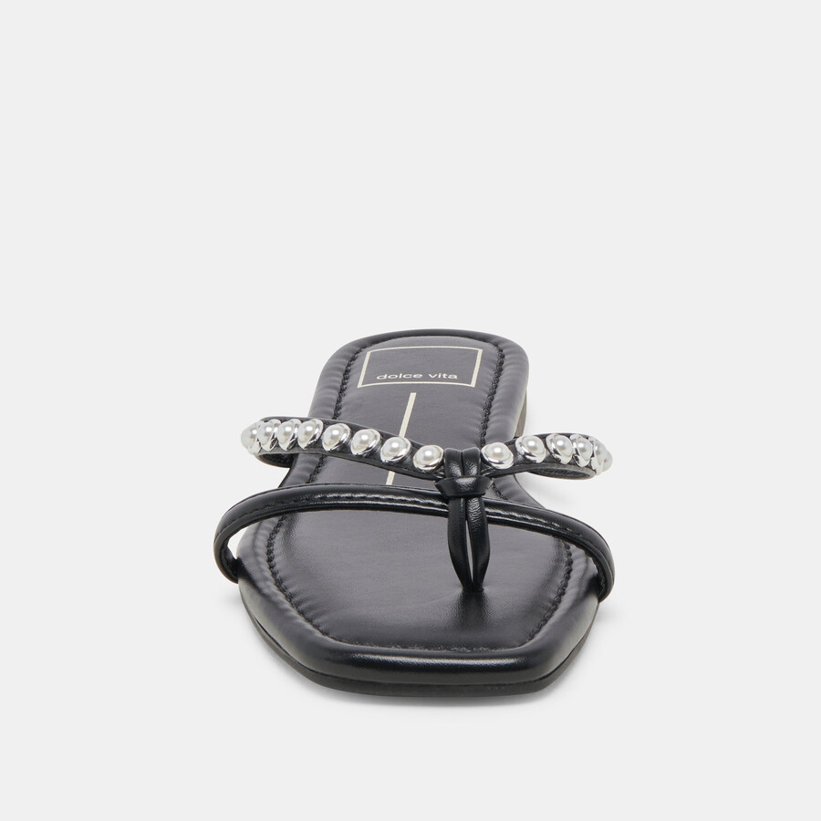 sandali lucca pearl perle nere